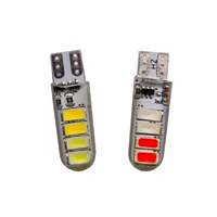 Мотоцикл светодиодный фонарь двухцветный вспышка силиконовый T10 5730 8SMD автомобильный светодиодный световой прожектор