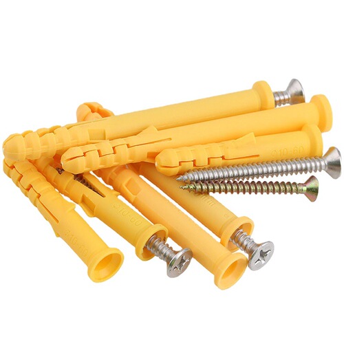 Color zinc small yellow croaker expansion screw anchor bolt expansion plug self-tapping screw plastic expansion tube bag M6M8M10mm