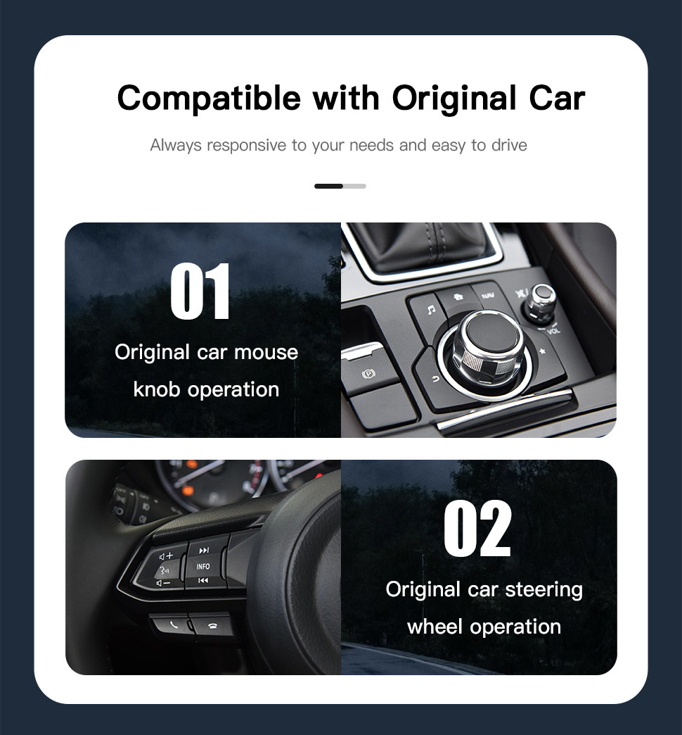 Original car upgrade wireless Carplay and wireless Android auto module for Mazda USB adapter