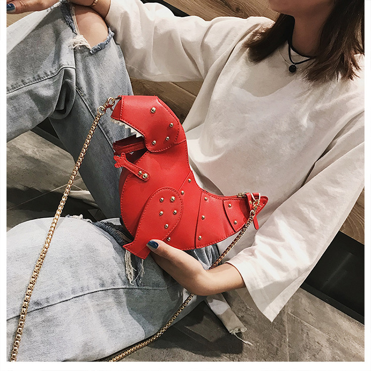 Dinosaur Shoulder Bag - Black