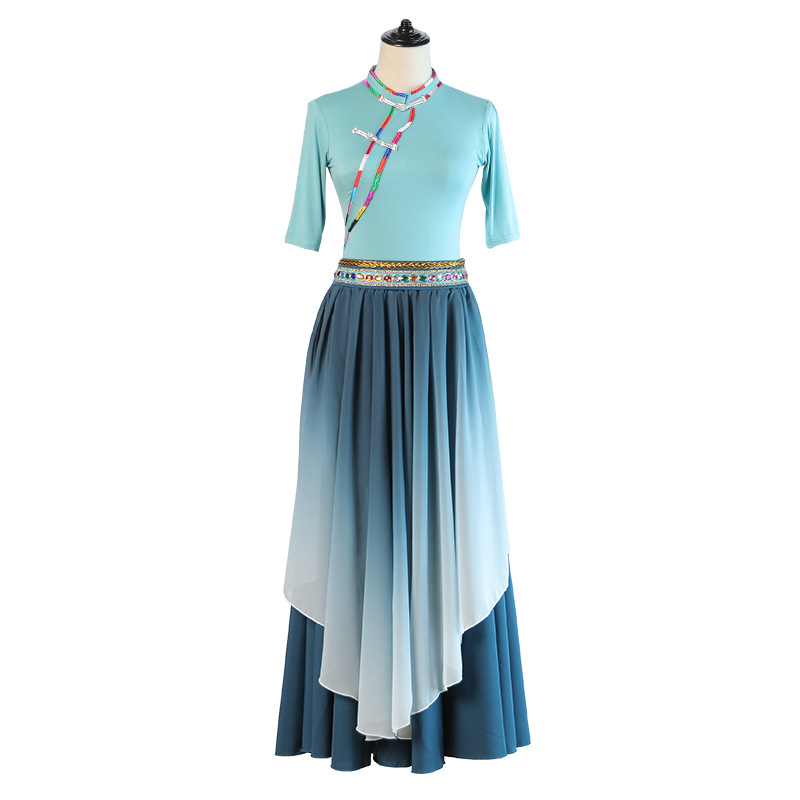 Ropa de danza Xizanga femenina ropa de danza ropa de rendimiento larga falda grande traje largo falda Xizanga falda image 9