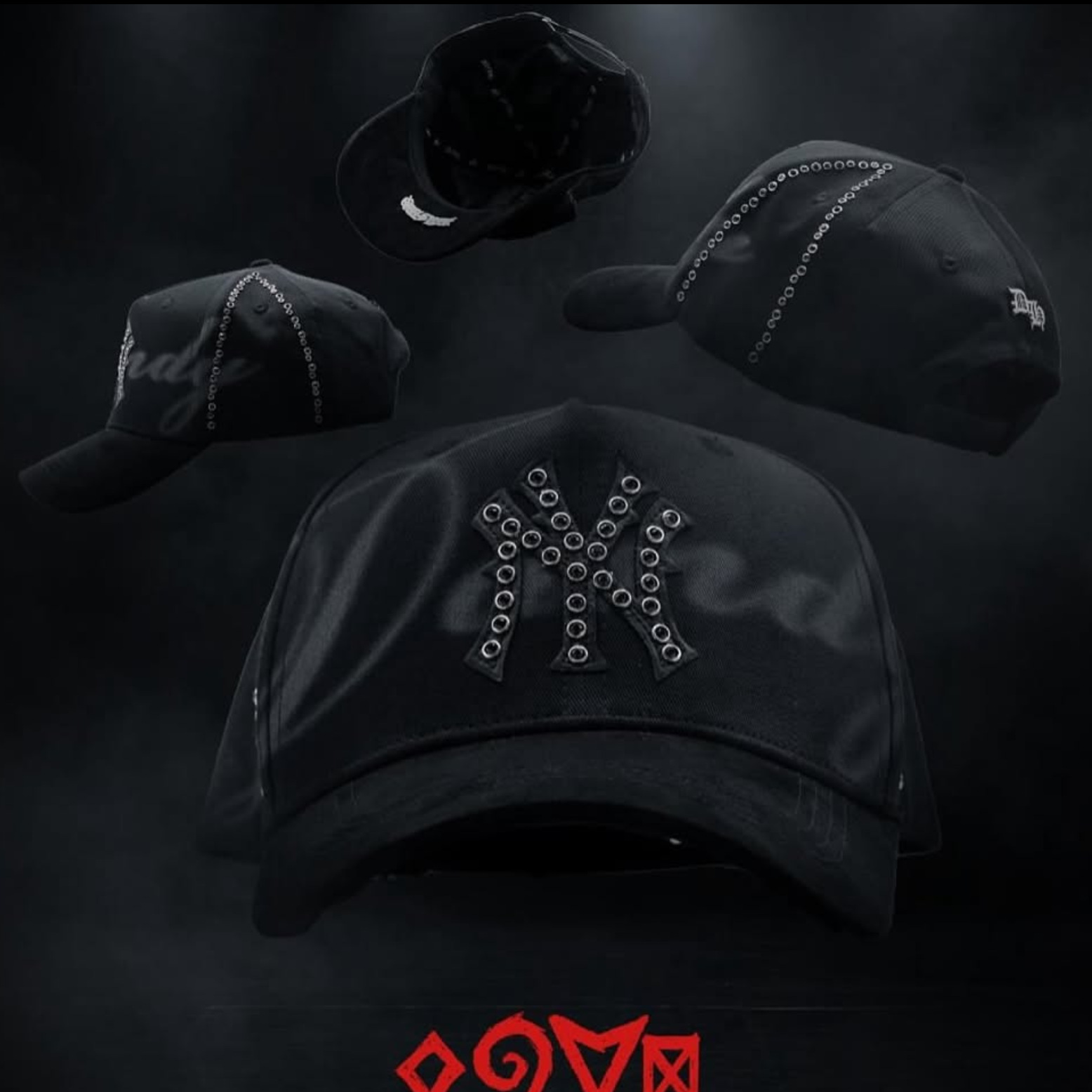 Nuevo Meike Duo Dandy bordado ajustable gorra de boca de pato borde curvo gorra de béisbol con diamantes barba tío