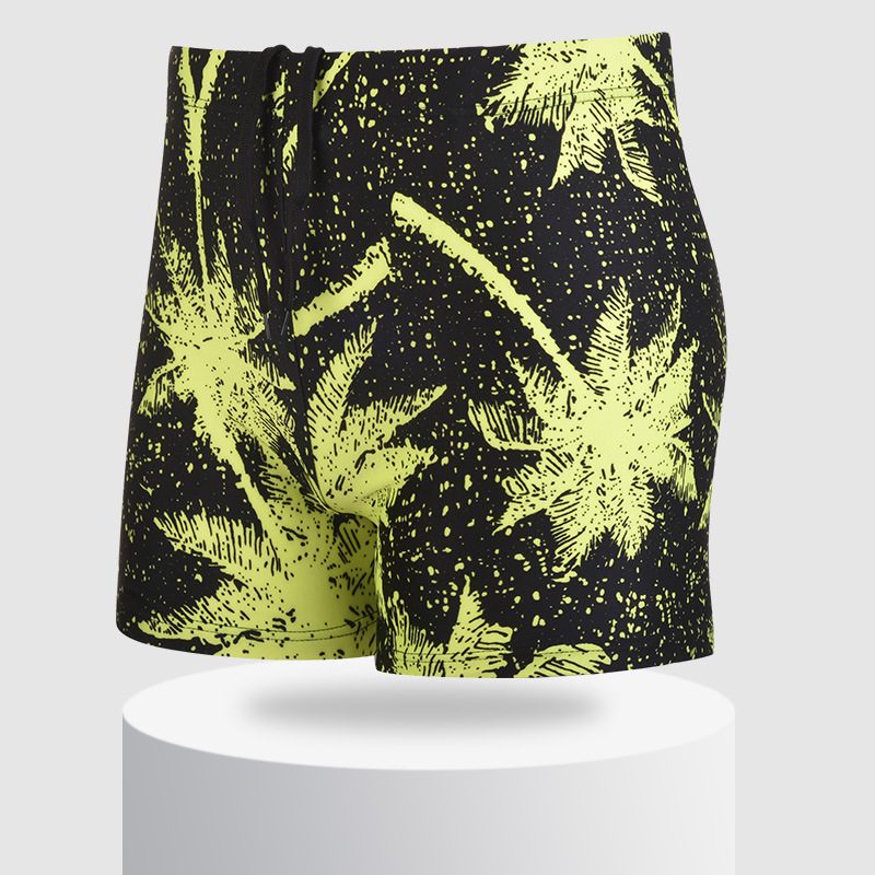 Traje de natación de playa de verano para nuevos hombres traje de equipo de natación de boxeador impreso de secado rápido de moda anti-vergüenza