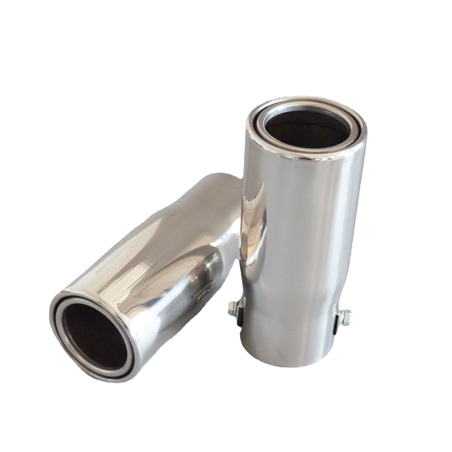 Универсальная выхлопная труба с насадкой, материал — нержавеющая сталь, для тюнинга автомобилей, не подвержена коррозии, оптовая продажа выхлопных труб
