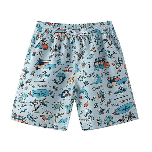 Wholesale beach trunks for couples, men's five-point swimming trunks, seaside surfing, quick-drying women's shorts, vacation suits, drop shipping