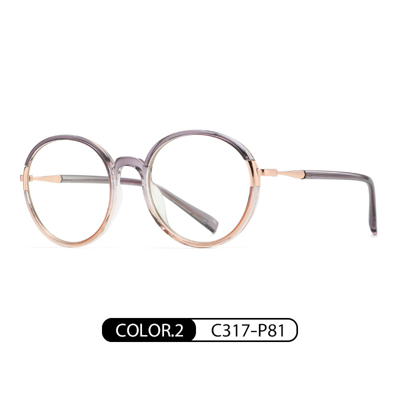 Transparente superior gris claro transparente inferior rosa claro/Rosa oro C317-P81