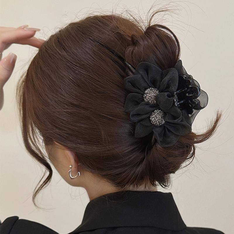 爆款布艺显气质高级感鲨鱼夹合集女饱满后脑勺半扎发鲨鱼发夹发饰|undefined