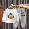 Children's set for boys, clothing, warm sweatshirt girl's, wholesale, Korean style, children's clothing