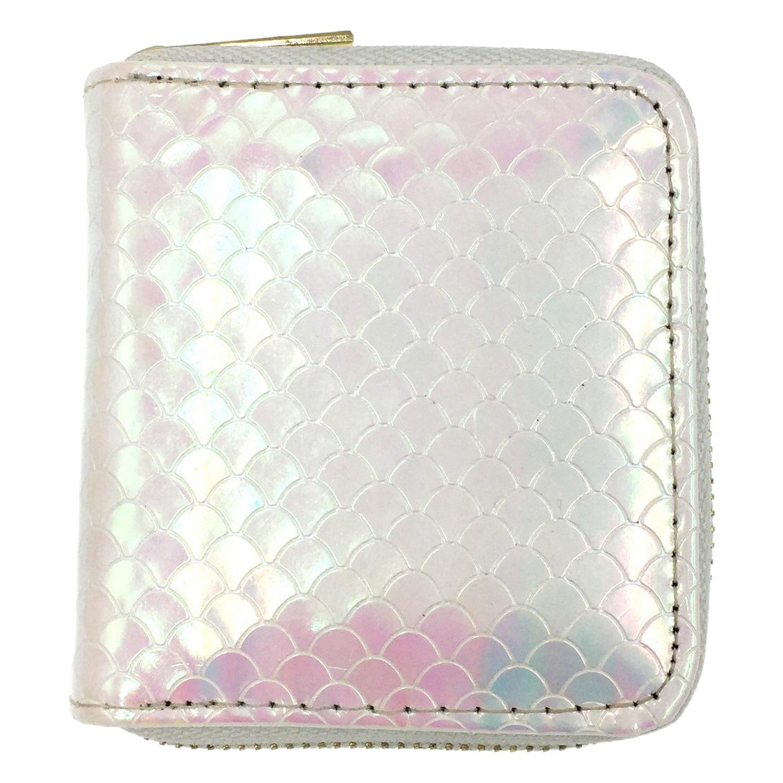 Cruz-frontera exclusivo patrón de la sirena en relieve PU pequeña cartera monedero cosmético bolsa de embrague bolso corto Yiwu fábrica al por mayor