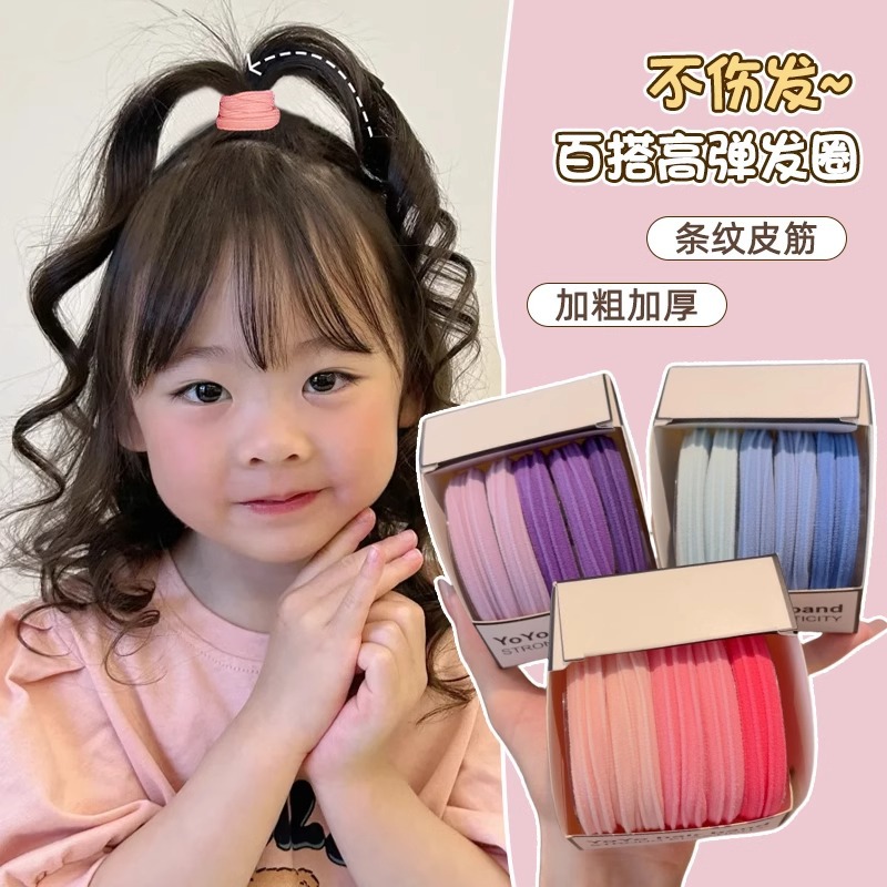 Corea del Sur de alta elasticidad sin costura correa de goma mujer de verano anillo de cabello tocado de cabello no lesionar el cabello no marcas de cabello