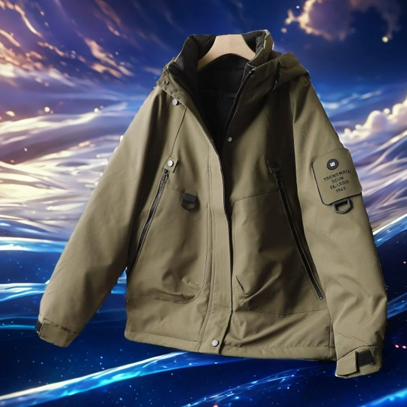 Down jacket, long-sleeve with hood