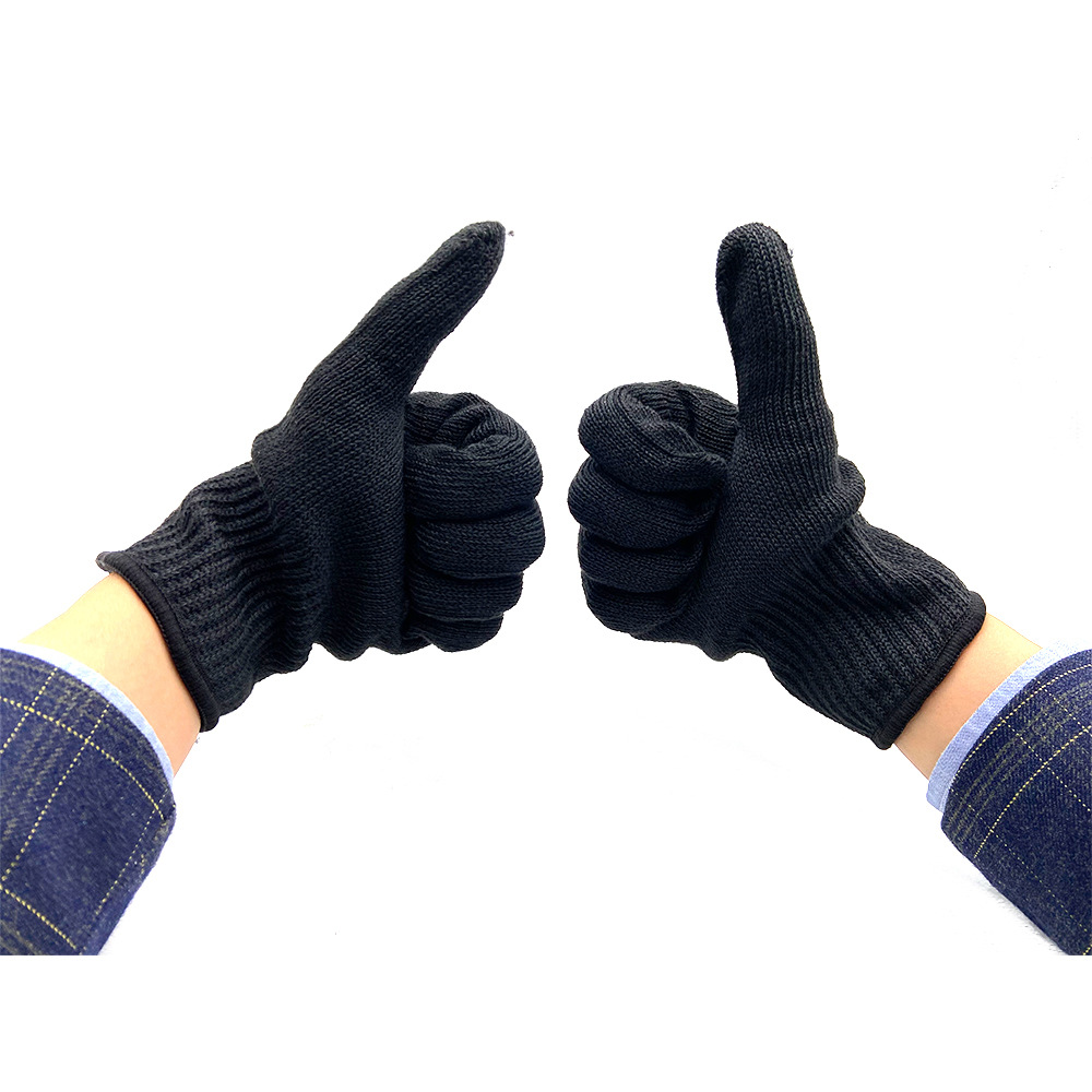 厂家现货防割手套美标A9芳纶钢丝防割手套强韧防刀割亚马逊手套