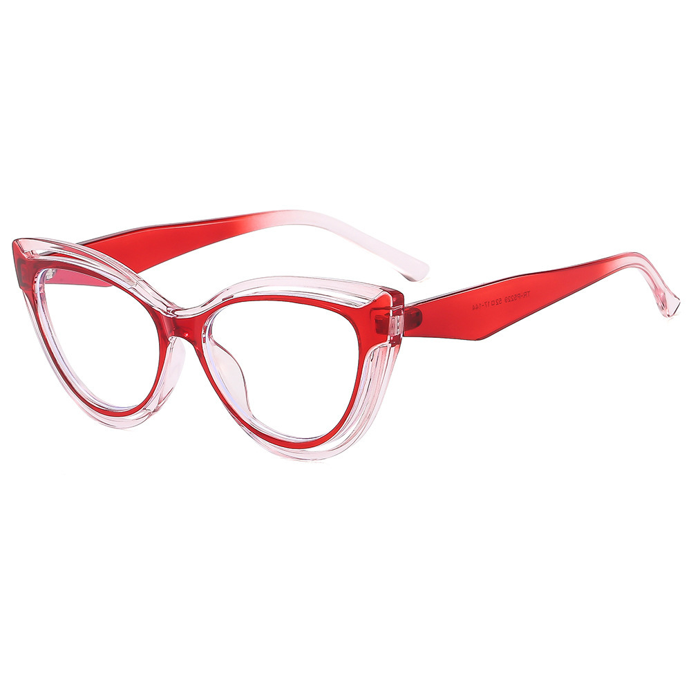 Nuevo bolso transfronterizo personalidad ojo de gato TR90 gafas anti-luz azul