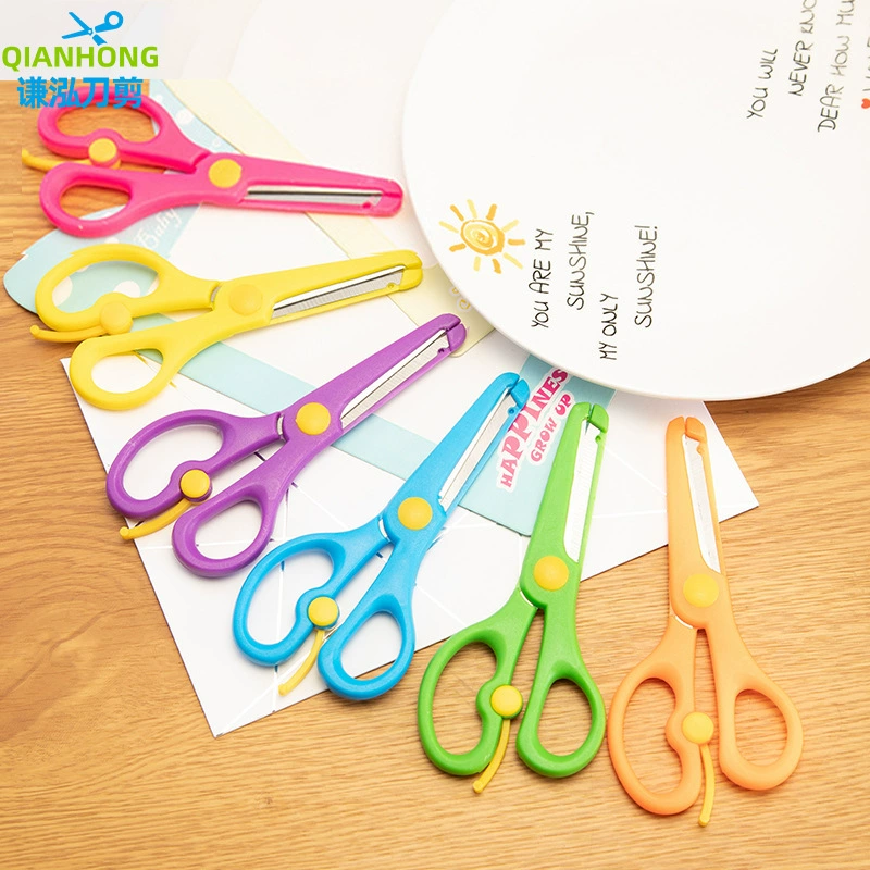 Детские безопасные scissors, мультяшная эластичная пластиковая фотоальбом для учащихся начальной школы раннего возраста, DIY