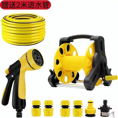 High pressure car wash water gun — nozzle household tap water washing - 5m-antifreeze-reinforced-water-pipe-multifunctional-flower-watering-gun-set-water-pipe-rack