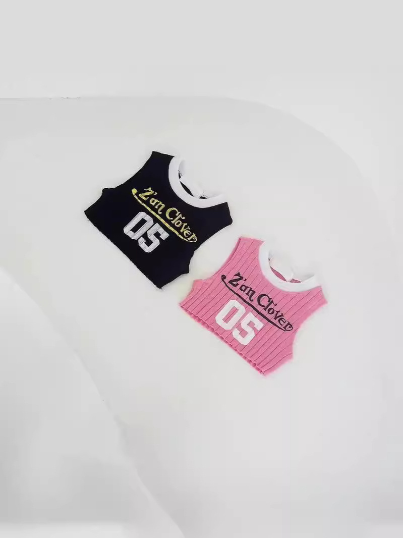 Chaleco de bebé de 25 años de edad, camiseta de algodón puro de estilo coreano con cuello redondo y letras, top versátil