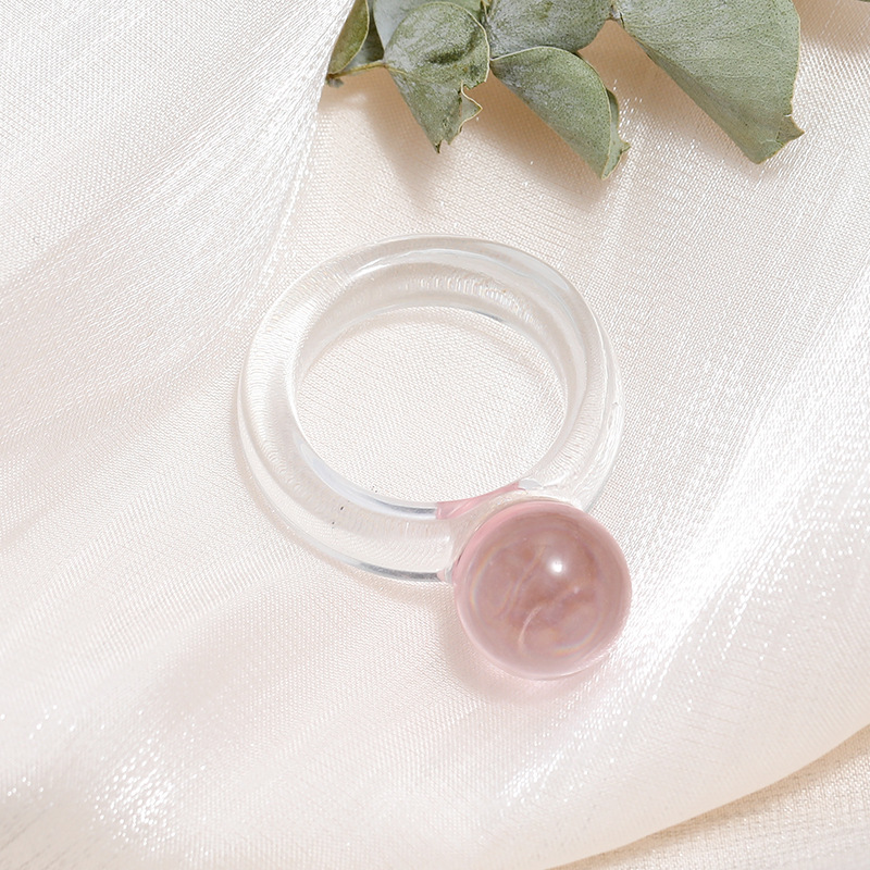 fashion new irregular diamond acrylic ring set