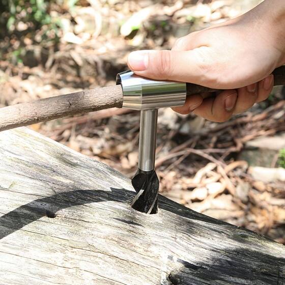 Multifunctional wood drilling wood drilling outdoor survival special woodworking hand drill camping fast manual drilling