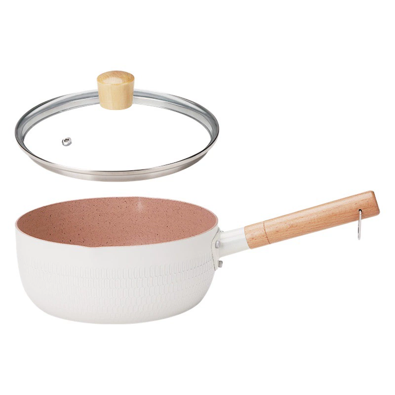 Сковорода для снега Японская сковорода с антипригарным покрытием для приготовления лапши быстрого приготовления Детская сковорода для дополнительных продуктов питания Маленький горшок для домашнего супа Maifan Stone Milk Pot