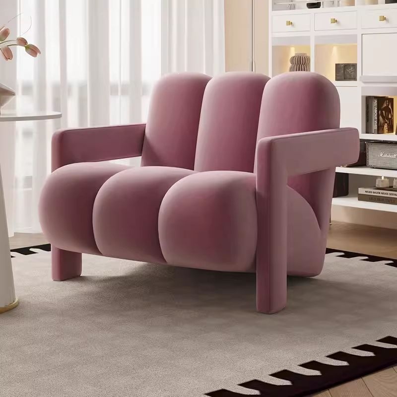 Diseñadores nórdicos de lujo ligero sillas casuales individuales, balcón del dormitorio de la Sala de estar, recepción simple, zona de descanso, sofás y sillas perezosas