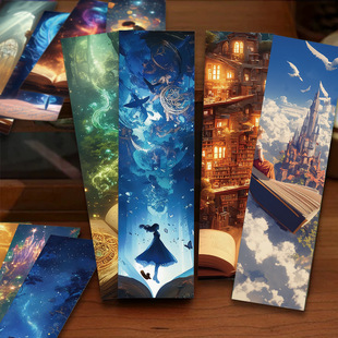 30 fantasy reading bookmarks reading pages book labels students decorated with paper cards