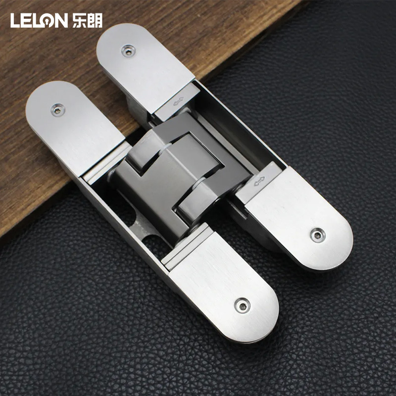 Personalizada 304 bisagra ajustable 3D pesada 120 kg bisagra de puerta cruzada bisagra de puerta invisible bisagra de puerta oculta