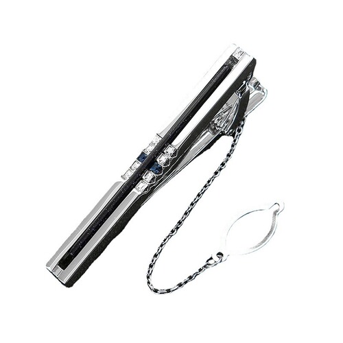 Tie clip men's formal business wear Amazon light luxury hot selling crystal agate collar clip boutique fashion suit collar clip