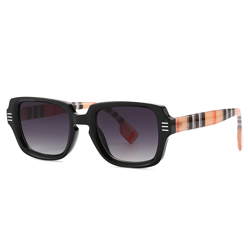 2819 cross-border narrow model catwalk Scottish sunglasses men's trendy street cat's eye foreign trade sunglasses