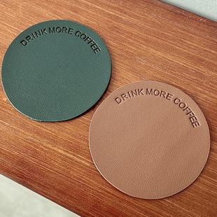 Bolimei Japanese and Korean ins leather coaster