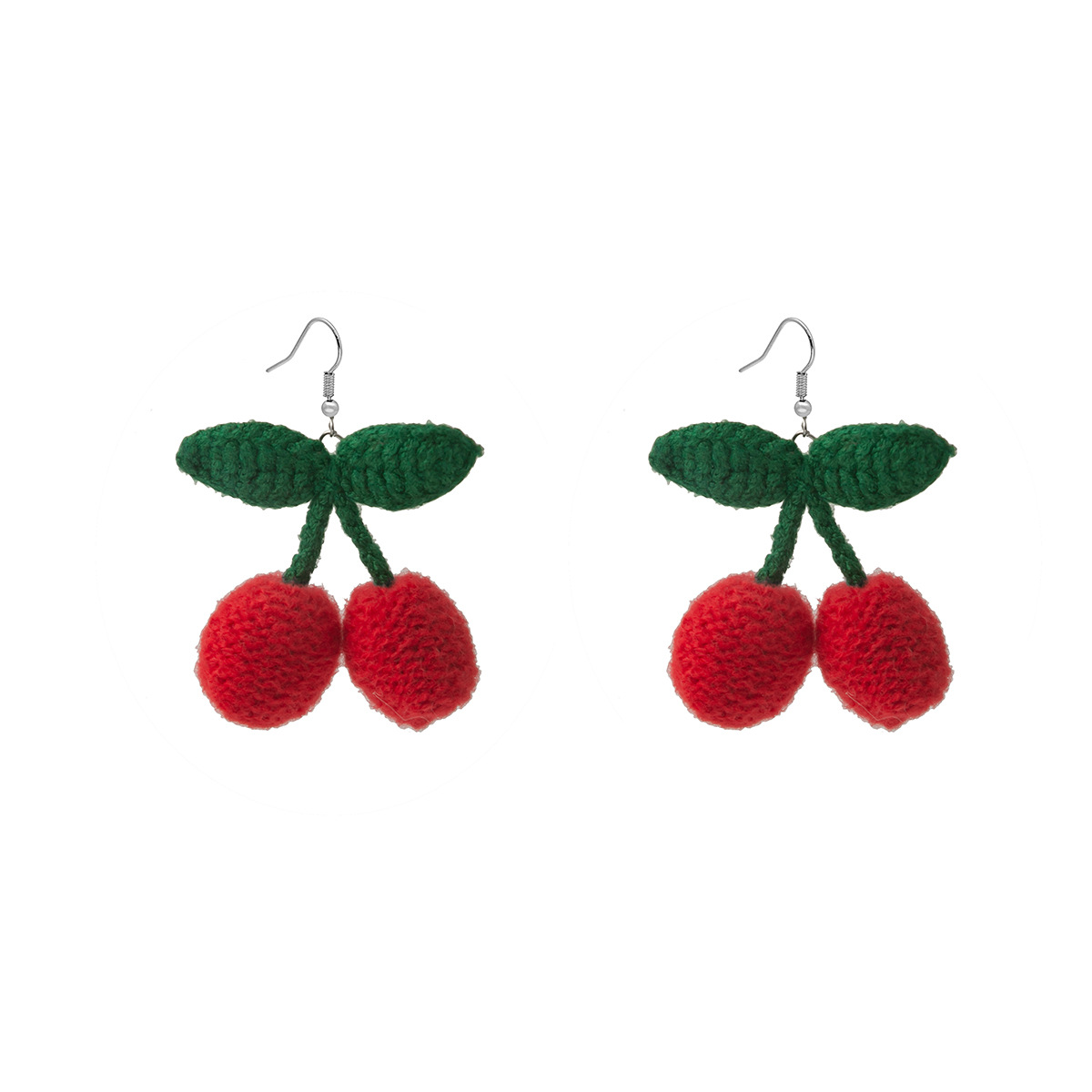 1 Pair Cute Cherry Plating Yarn Drop Earrings display picture 4