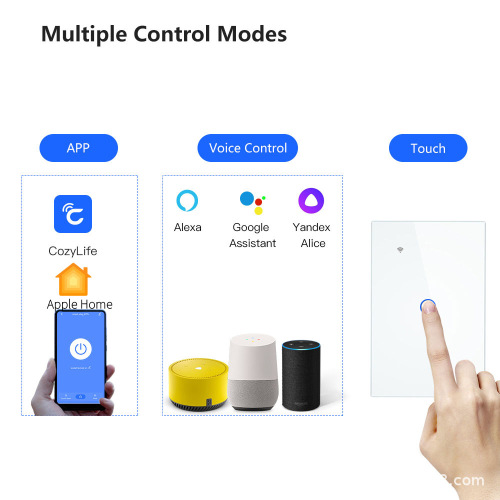 HomeKit smart touch switch US version remote Alexa Google Home wall switch timer