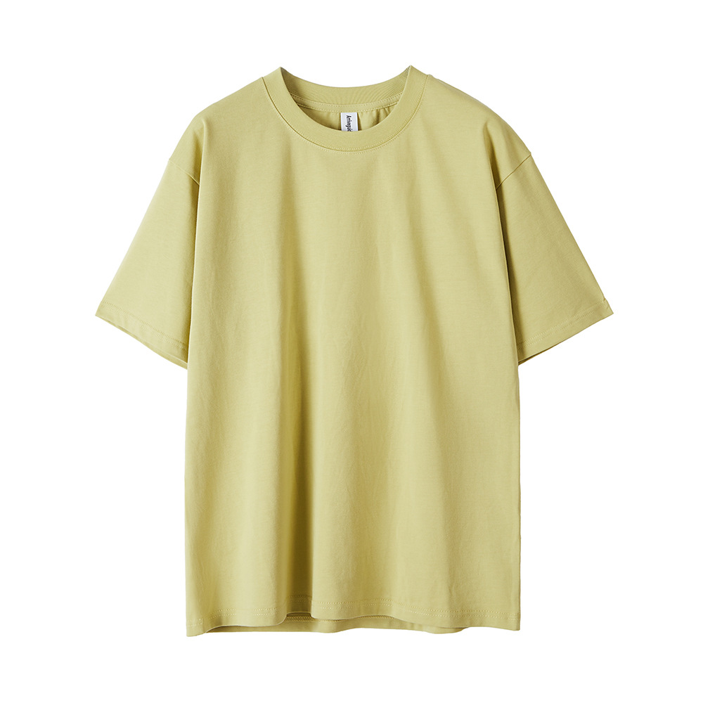 AG260 g 32 camisetas pesadas de algodón puro con hombros caídos, camiseta de manga corta de marca de moda suelta de gran tamaño personalizada
