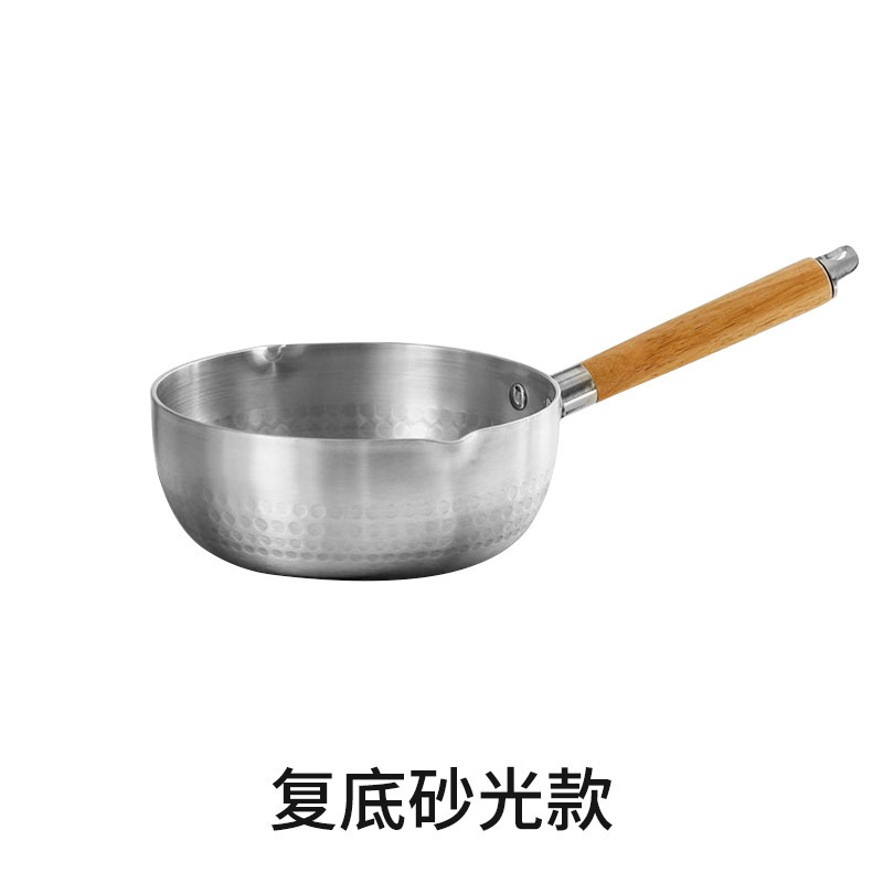 麦飯石雪平鍋日本式家庭用キッチンミルク鍋木柄は鍋にくっつかない。|undefined