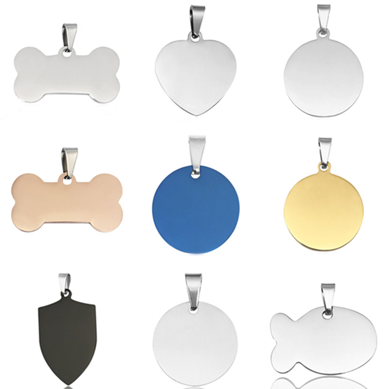 Hoja de aluminio de sublimación térmica hueso garra de perro garra de gato placa de aluminio de transferencia térmica redonda en forma de corazón