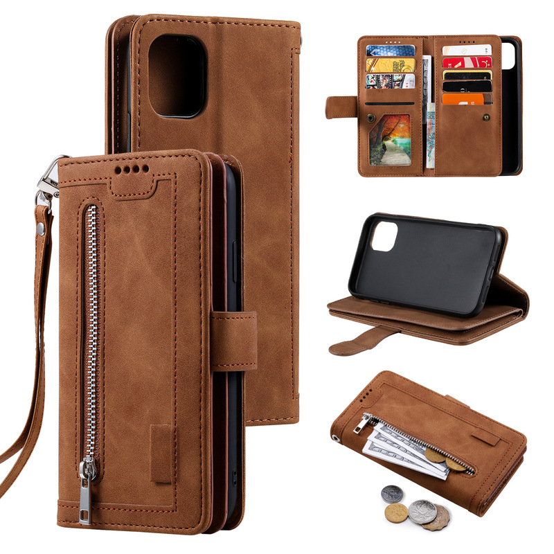 Amazon iPhone16Pro Phone Case Apple 15 Multifunctional Zipper Nine Card Samsung A55 Case