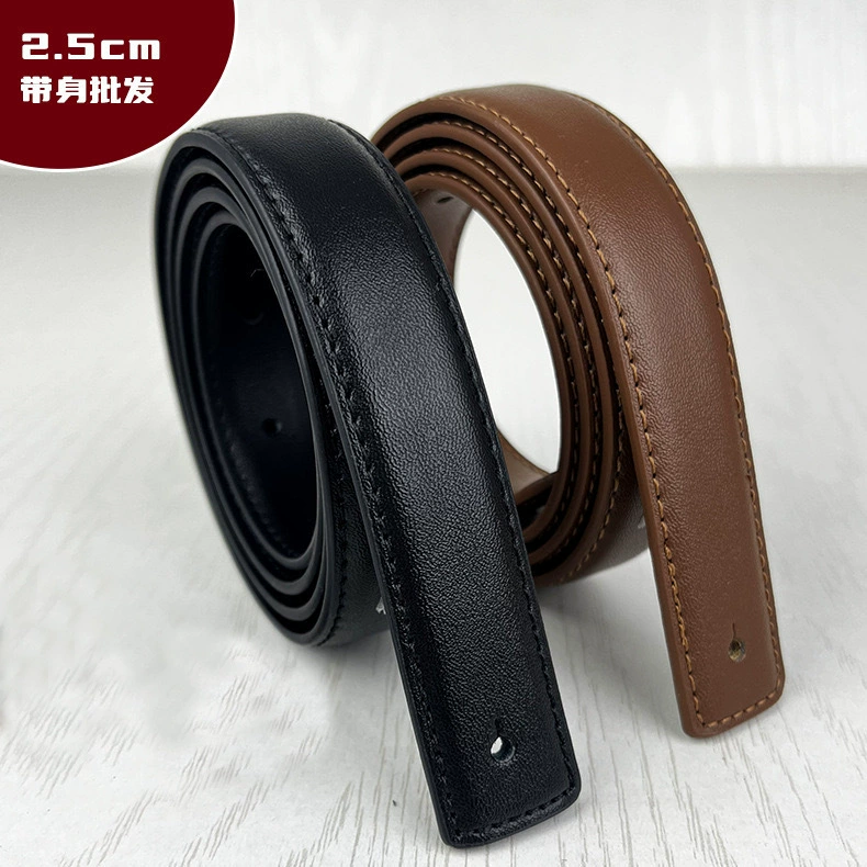 Женская полоска ремня без пряжек новый гладкий ремень для брюк без ведущей пряжки прочный ремень для тела женщин