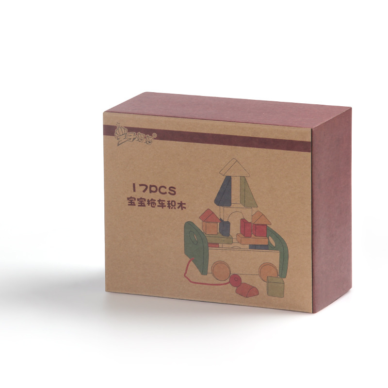 Gran partícula remolque bloque de construcción puzzle juguetes de madera sólida multifuncional juego de bloques de construcción regalos para niños jardín de infantes al por mayor