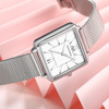 Japanese square quartz watch for leisure, suitable for import, Korean style, wholesale