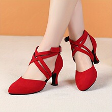 F 51813 Double Cross Strap Latin Dance Shoes ˫�����������
