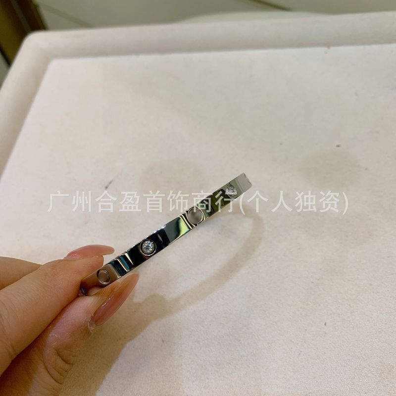 V ゴールド CNC セイコー ハイバージョン ラブ ブレスレット ナロー ミディアム ワイド バージョン レディース 厚メッキ 18K ローズゴールド クロスボーダー カップル ブレスレット|undefined