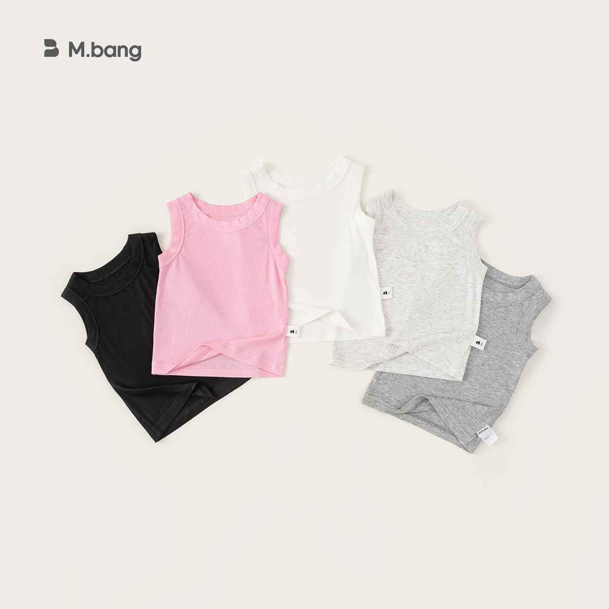 Chaleco para niños verano niñas color sólido camisola casual bebé sin mangas camiseta top XY24035