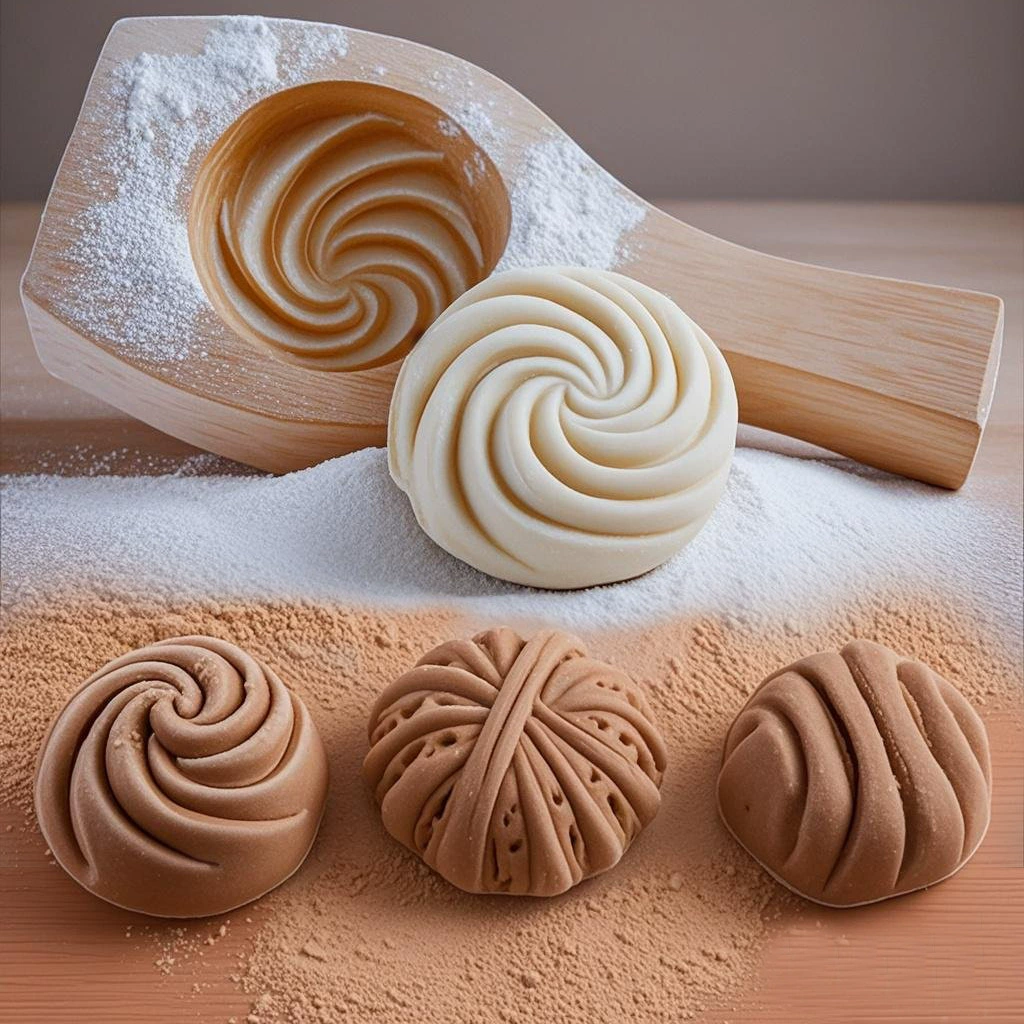 Домашняя кухня handmade выпечка булочка рисунок паровой булочки формочка для выпечки деревянная паста Ханако ореховая луна торта форма