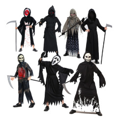 クロスボーダー新しいコスプレハロウィン死神コスチュームゴーストフェスティバルホラー鎌発光死神キャラクタードレスアップ