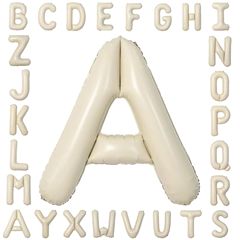 40インチのアルミニウム膜の風船の美版のやせた体の復古のクリームの白いつや消しの大文字の英語のアルファベットのアルミのアルミの蒸気のボール