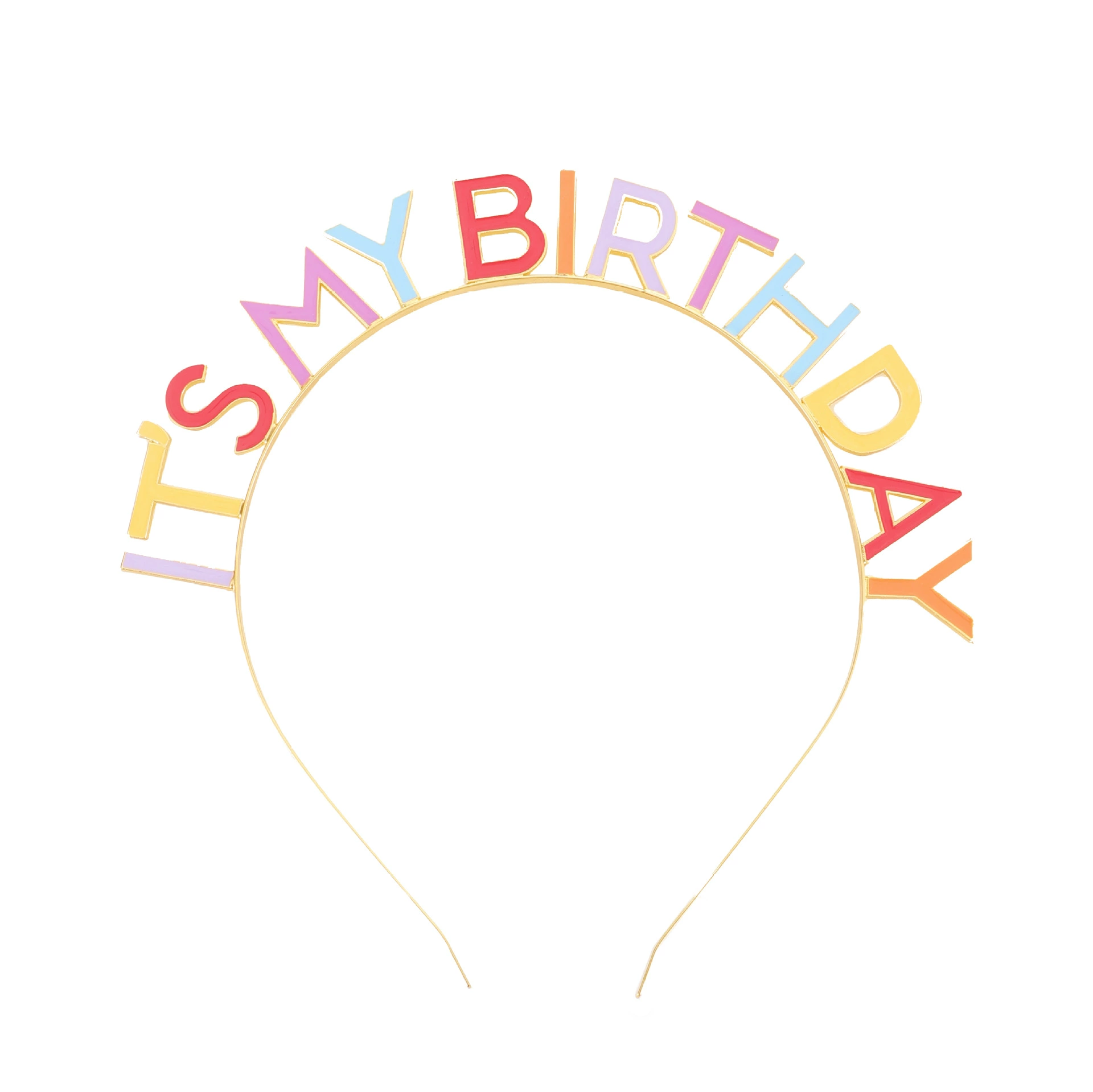 Праздничная повязка на голову IT'S MY BIRTHDAY, отметка молнии, радужная повязка на день рождения, корона тиара