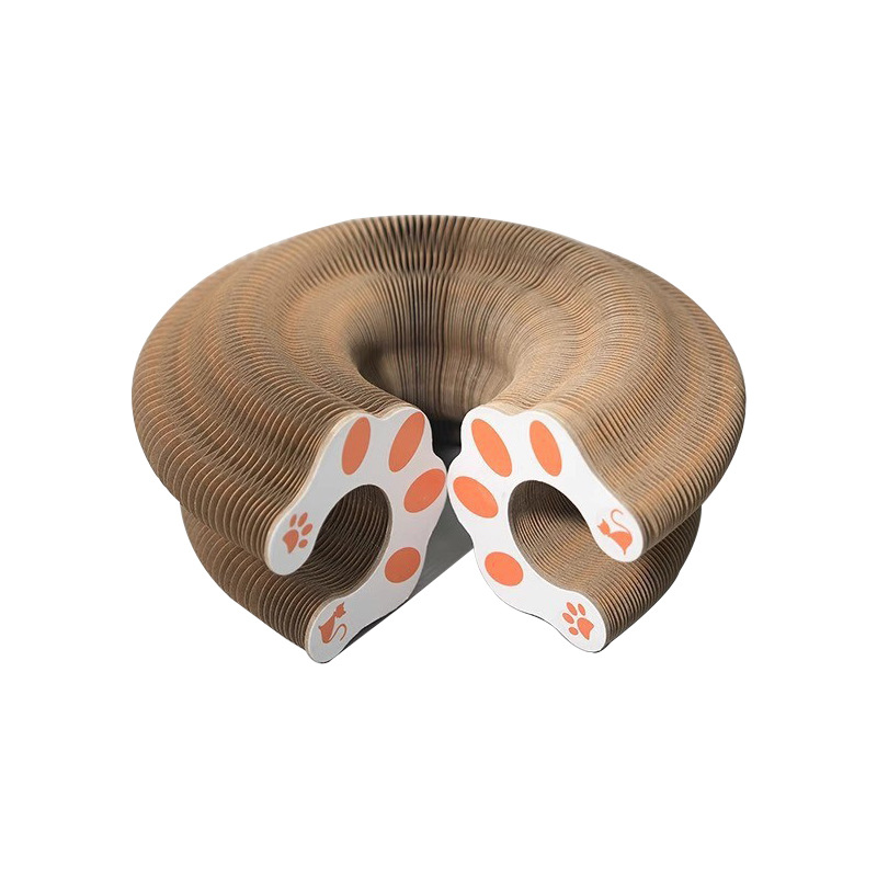 Órgano transfronterizo de venta caliente para gatos agarrar tablero para gatos juguetes con campana para gatos garras de molienda para gatos escalar estante de papel ondulado embalaje de cinta de succión