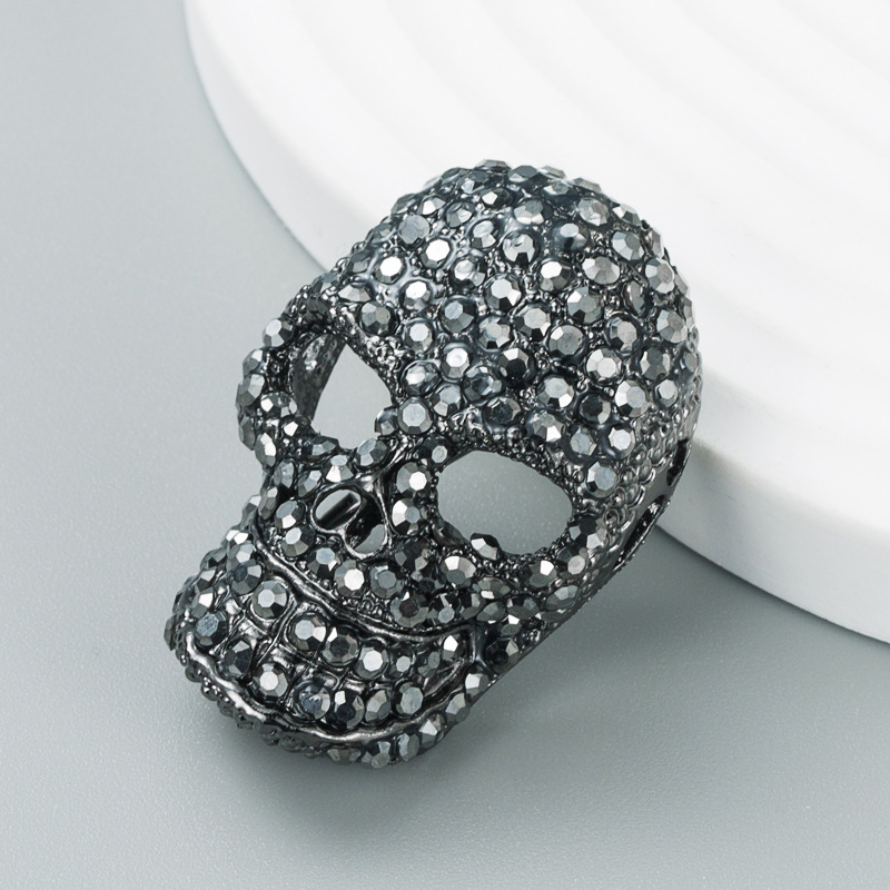 Fashion Skull Alloy Inlay Rhinestone Brooches display picture 4