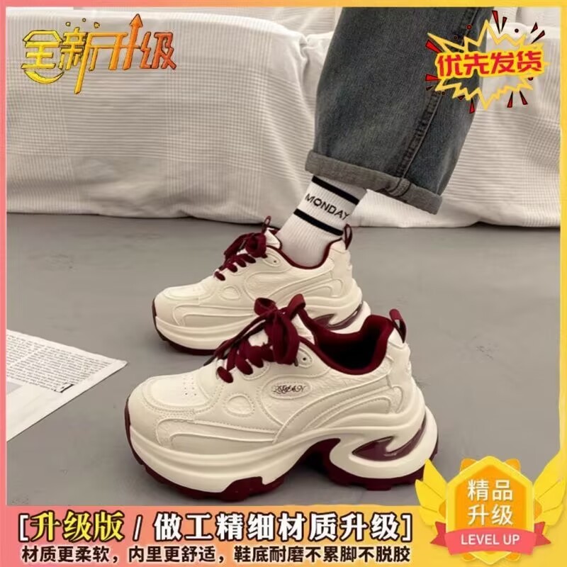 复古防水港风厚底时尚老爹鞋女秋季2025新款百搭ins显脚小运动鞋|undefined