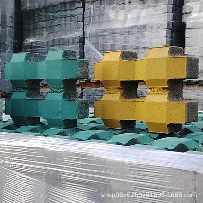 工厂直售井字砖透水砖停车位植草砖八字路面彩砖公园小区草坪砖