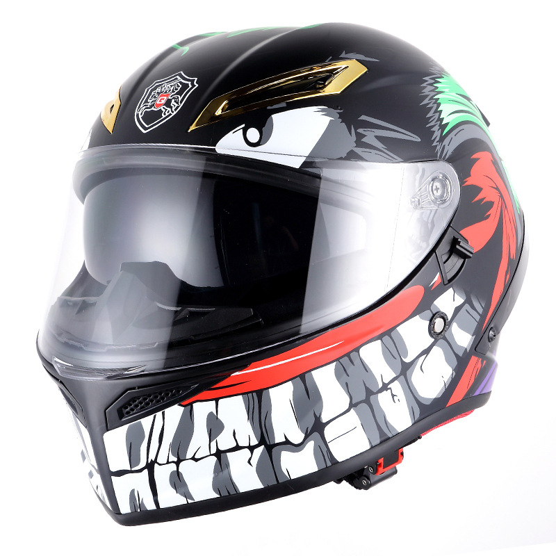 Casco de equitación motocicleta hombres cuatro estaciones universal doble lente grande cola casco Bluetooth motocicleta Caballero expuesto casco completo